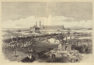 总督在勒克瑙的杜巴，大象游行队伍经过伟大的Imambara